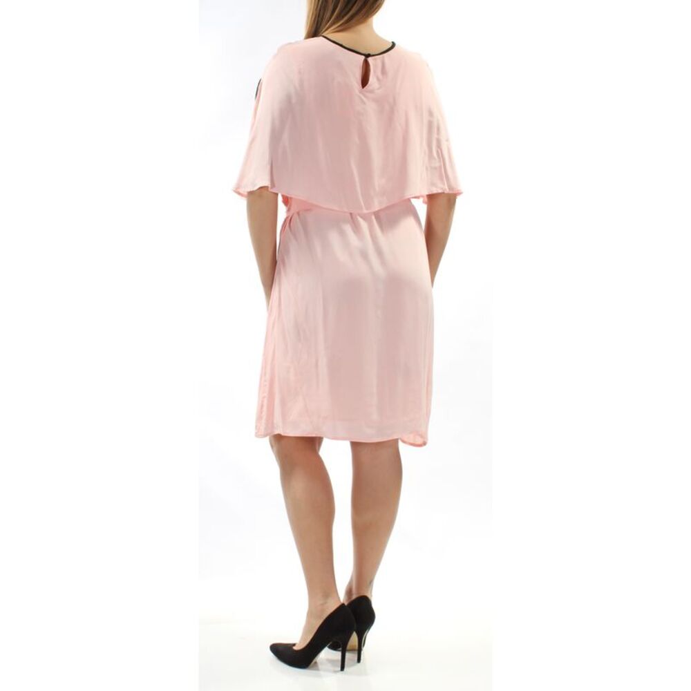YYIGAL Womens Pink Sleeveless Jewel Neck Above The Knee Dress Size: S - Picture 4 of 4